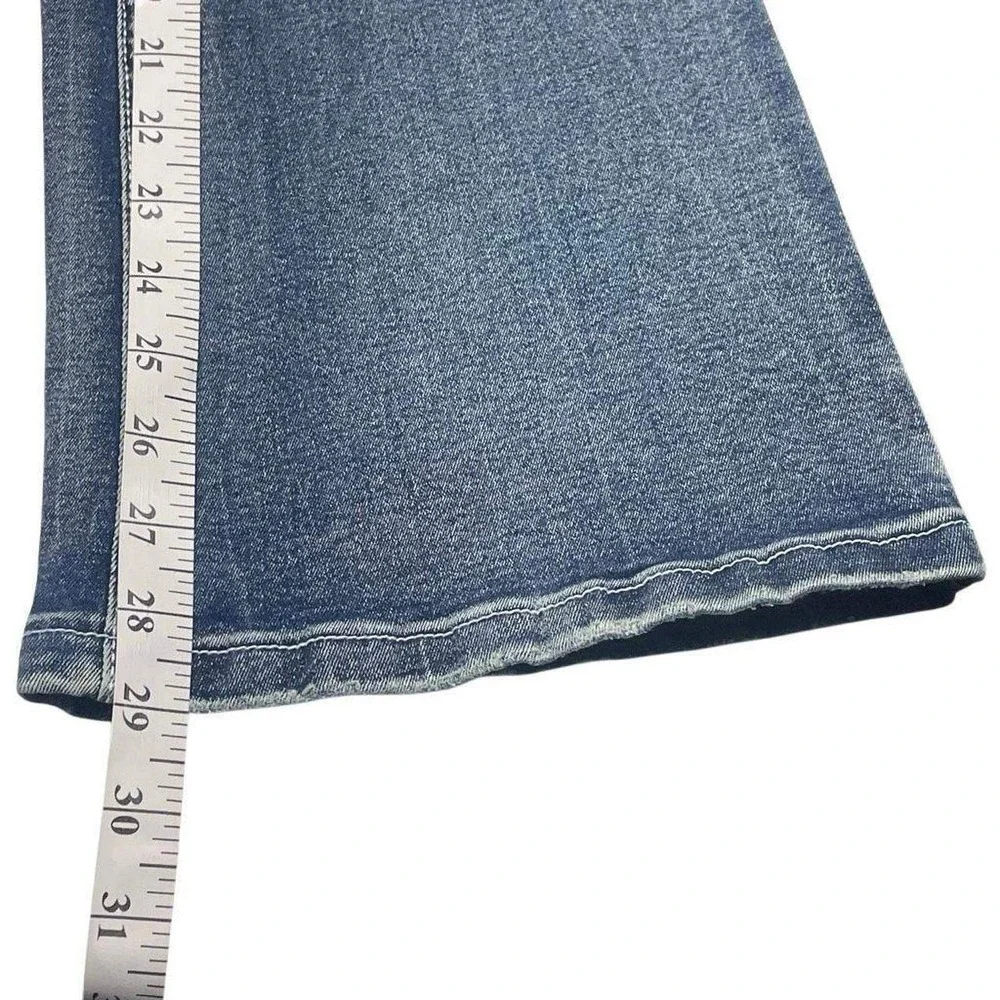 Medium Wash Fitted Stretch Boot Cut Jeans
